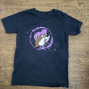 Buc-ees Shirt Youth XS Black Crew Neck Cotton Beaver Were Going back to Buc-ees